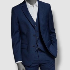 Tommy Hilfiger Men's Blue Modern-Fit TH-Flex Stretch Suit Jacket Size 42S