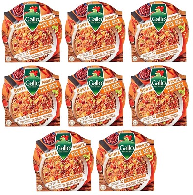 8x Gallo Bontà Pronte Tex-Mex Basmati,Vorgekochte Zubereitung Basmatireis 220g