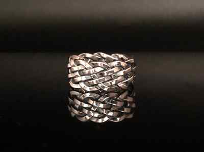 925 Sterling Silver Braided Silver Ring Braided Sterling Ring Braided Silver