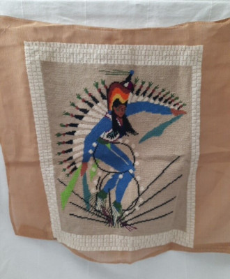 Fabulous Madeira  Creations ~ Native Tribal Dancer~ Needlepoint Nearly Completed