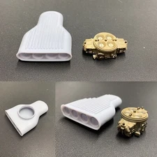 1:25 Cal Custom Hilborn Vintage Air Scoop And Four Barrel Carb 3d Printed