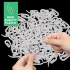 CURTAIN HOOKS FOR RING HEADER TAPE WHITE PLASTIC NYLON HOOK UK STANDARD SIZE