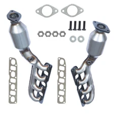 2PCS For 2004-2015 Nissan Titan 5.6L Driver+Passenger Side Catalytic Converters