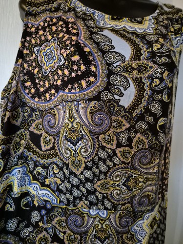 Lovely Floral Stretch Jersey Maxi Dress 16 - Picture 3 of 4