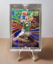 2020-21 Select Giannis Antetokounmpo Turbocharged Blue Shimmer Prizm #4 Bucks