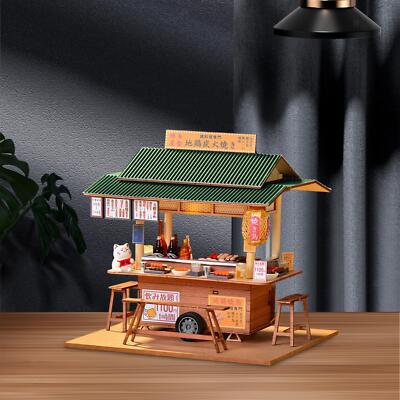 Laden Modell Puppenhaus Bausätze Zum Selbermachen Materialien Display zusammengebaut Spielzeug Haus Street Food