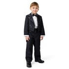 Dress Up America Butler Costume for Kids - Black Tailcoat Tuxedo Costume Set