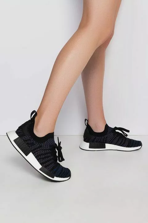 Adidas originals womens nmd r1 stlt primeknit clearance trainer black  white