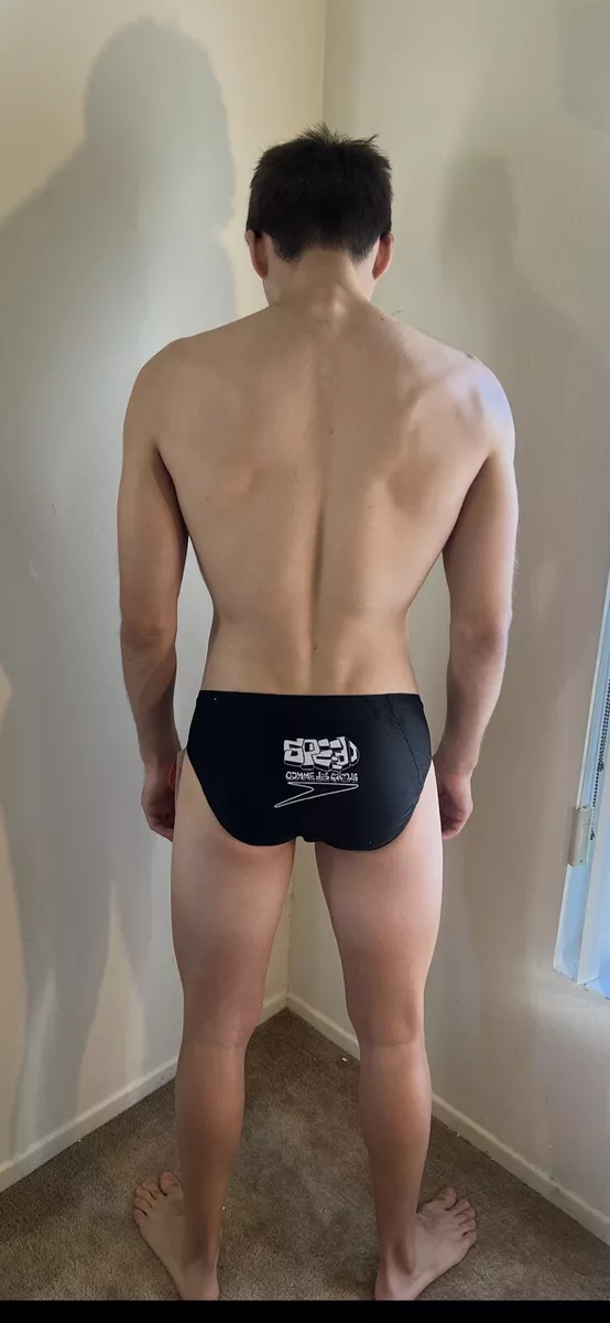 Speedo Comme des Garcons CDG swimsuit brief Graffiti logo RARE 28 30 32 34 36