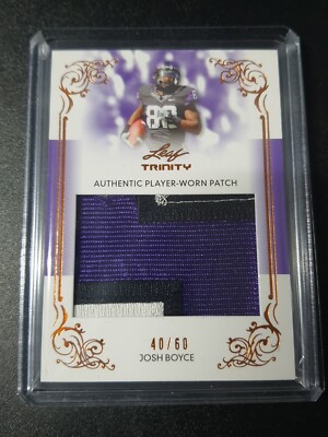 Josh Boye - Leaf Trinity 2013 - Patriots, TCU - Player-worn Patch - /60