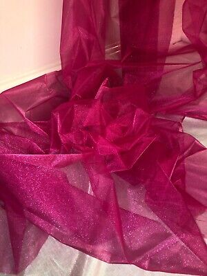 1 MTR RED ORGANZA VOILE WEDDING,CURTAIN,DECORATION,DRESS FABRIC 58” WIDE 