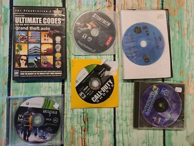 Video Game Lot Mixed Video Games  Xbox 360 PS1, PS2, Sega Dreamcast COD Stuntman