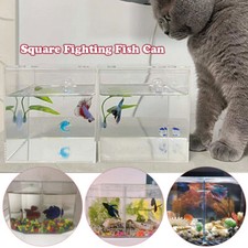 New Two Splits Fish Tank Aquarium Aquascape Transparent Breeding Isolation Box