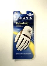 Women's Bionic Golf Right Hand Glove (For LH Golfers) RelaxGrip 2.0 White Beige