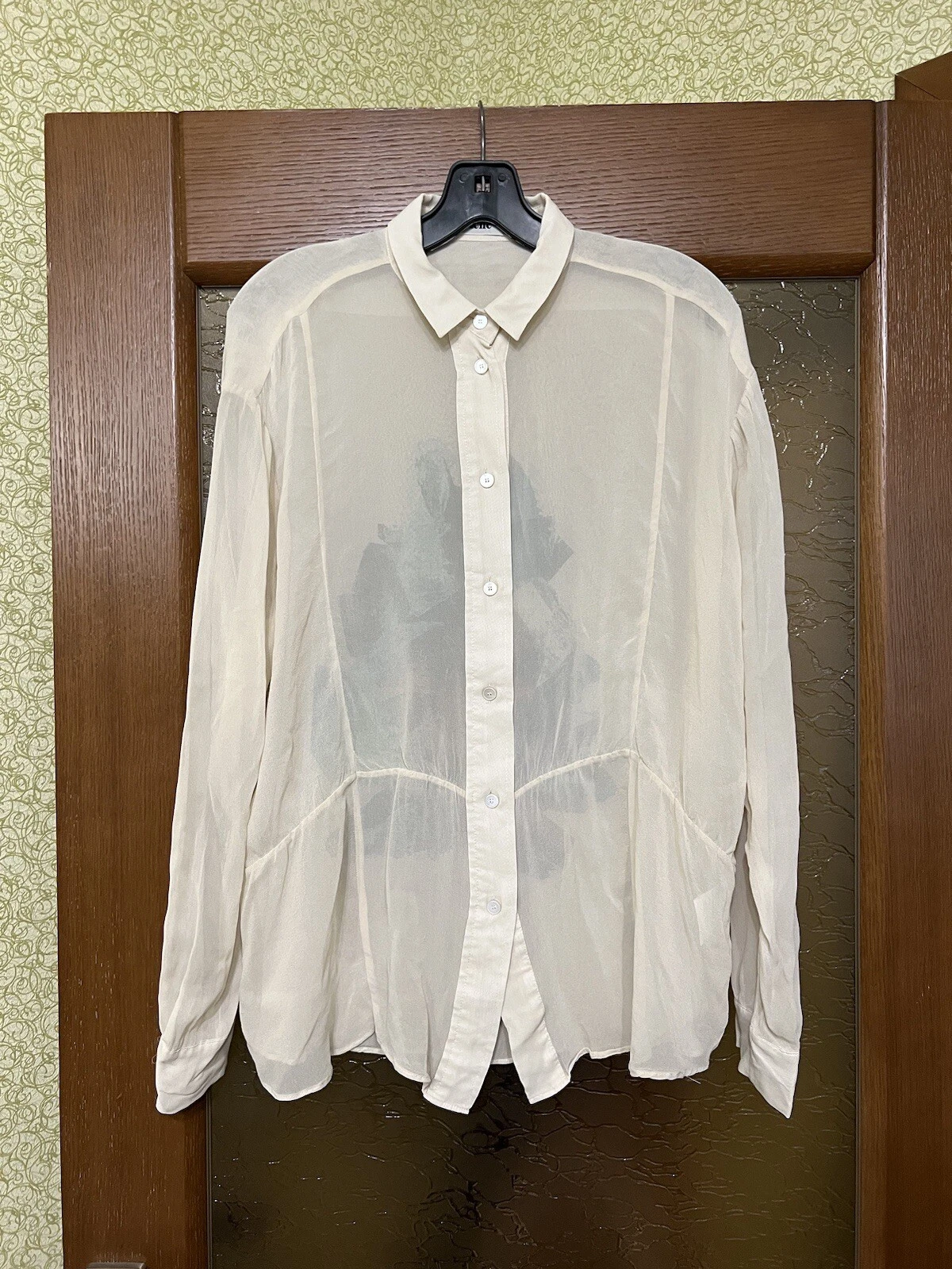 RARA CAMICIA BLUSA ACNE STUDIOS VINTAGE IMMAGINE CRISTALLO DONNA 100% SETA BOTTONI 38