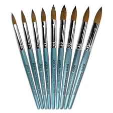 USA 100% Pure Kolinsky Acrylic Crimped Nail Brush Size 6 8 10 12 14 16 18 20 22