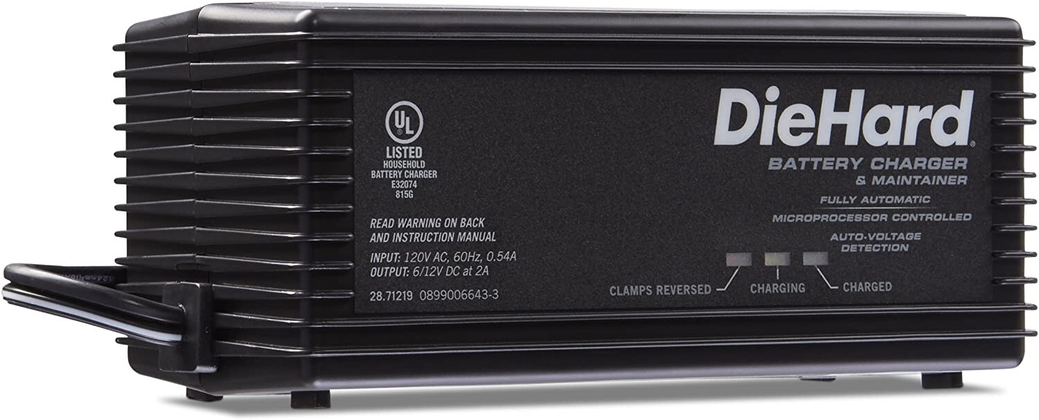 DieHard 6/12V Shelf Smart Battery Charger and 2A Maintainer (71219