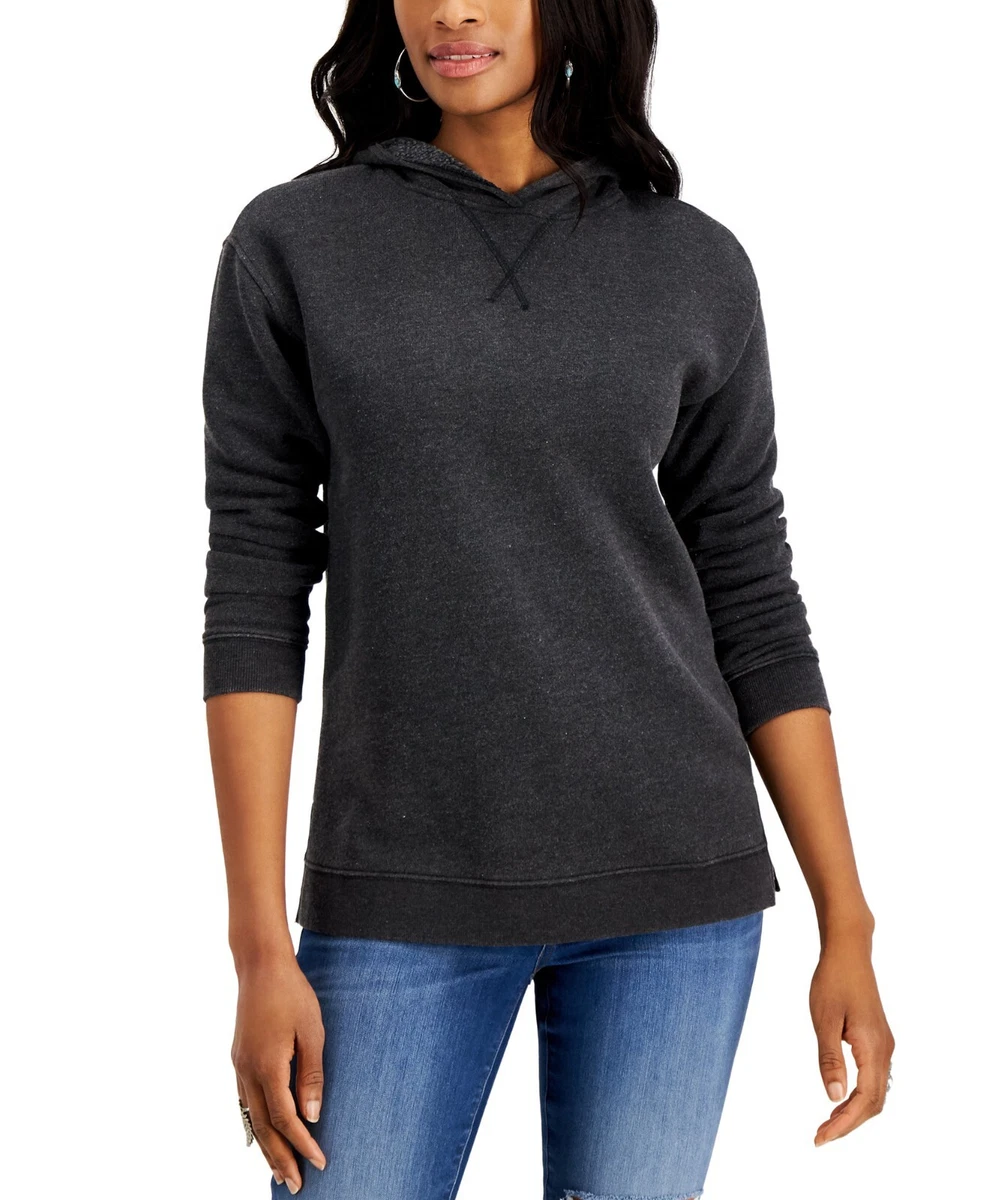 Style Co Women s Hoodie Sweatshirt Large Deep Black