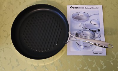 Tupperware Round Grill Pan Pfanne Chef Serie Culinary Collection 30cm NEU OVP 
