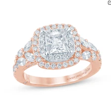 Monique Lhuillier Bliss Princess-Cut Lab-Grown Diamond Engagement Ring 1-3/4 ct