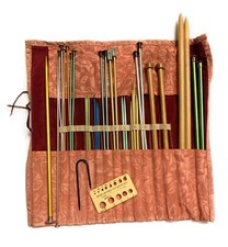 Lot Of Knitting Needles And Carrying Pouch. Come With Mystery Craft Item.