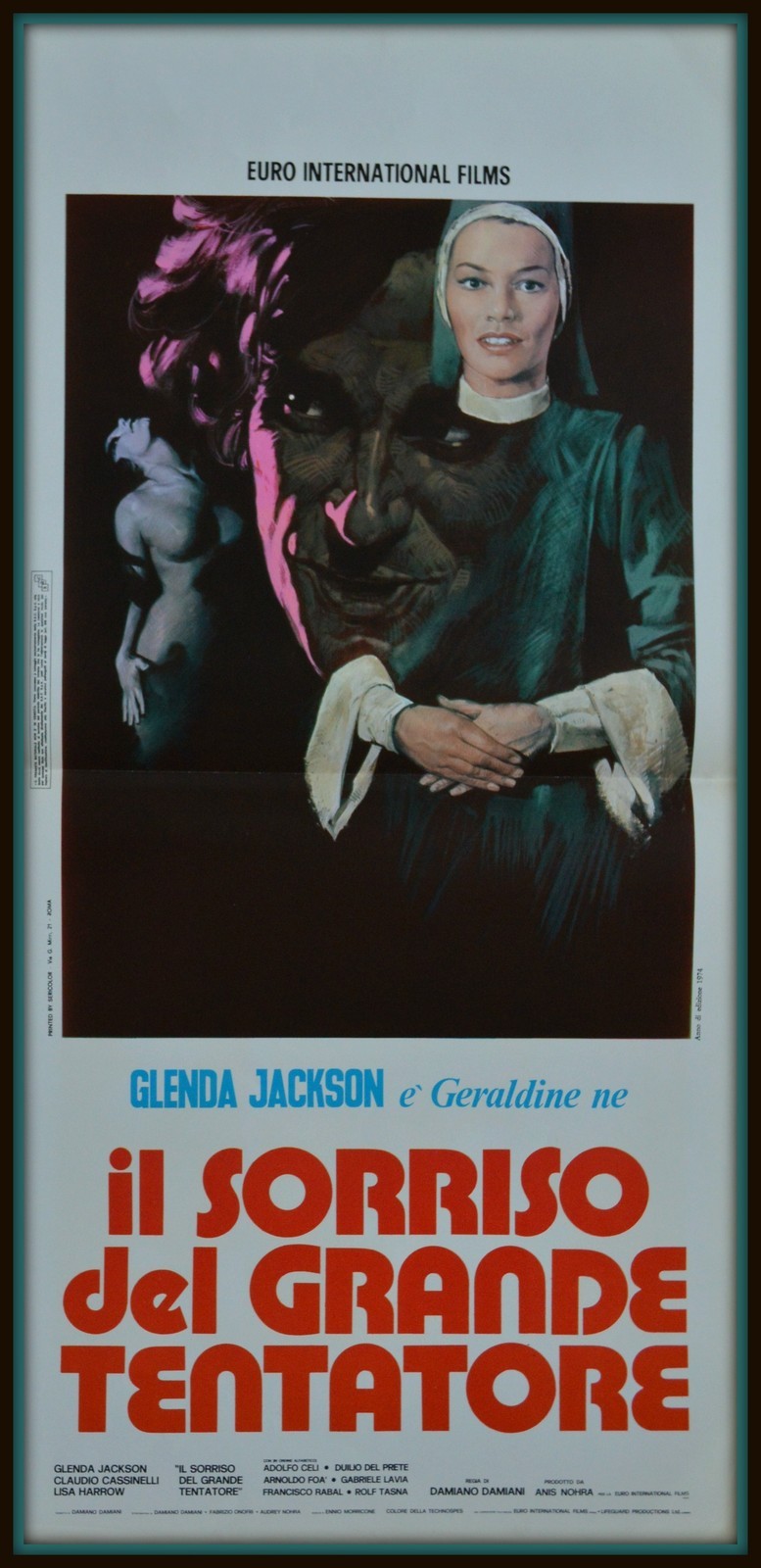 Locandina originale film Il sorriso del grande tentatore (1974) - Regia di Damiano Damiani