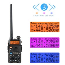 1.5" LCD 5W 144 148MHz / 420 450MHz Dual Band Walkie Talkie Black W/US Plug