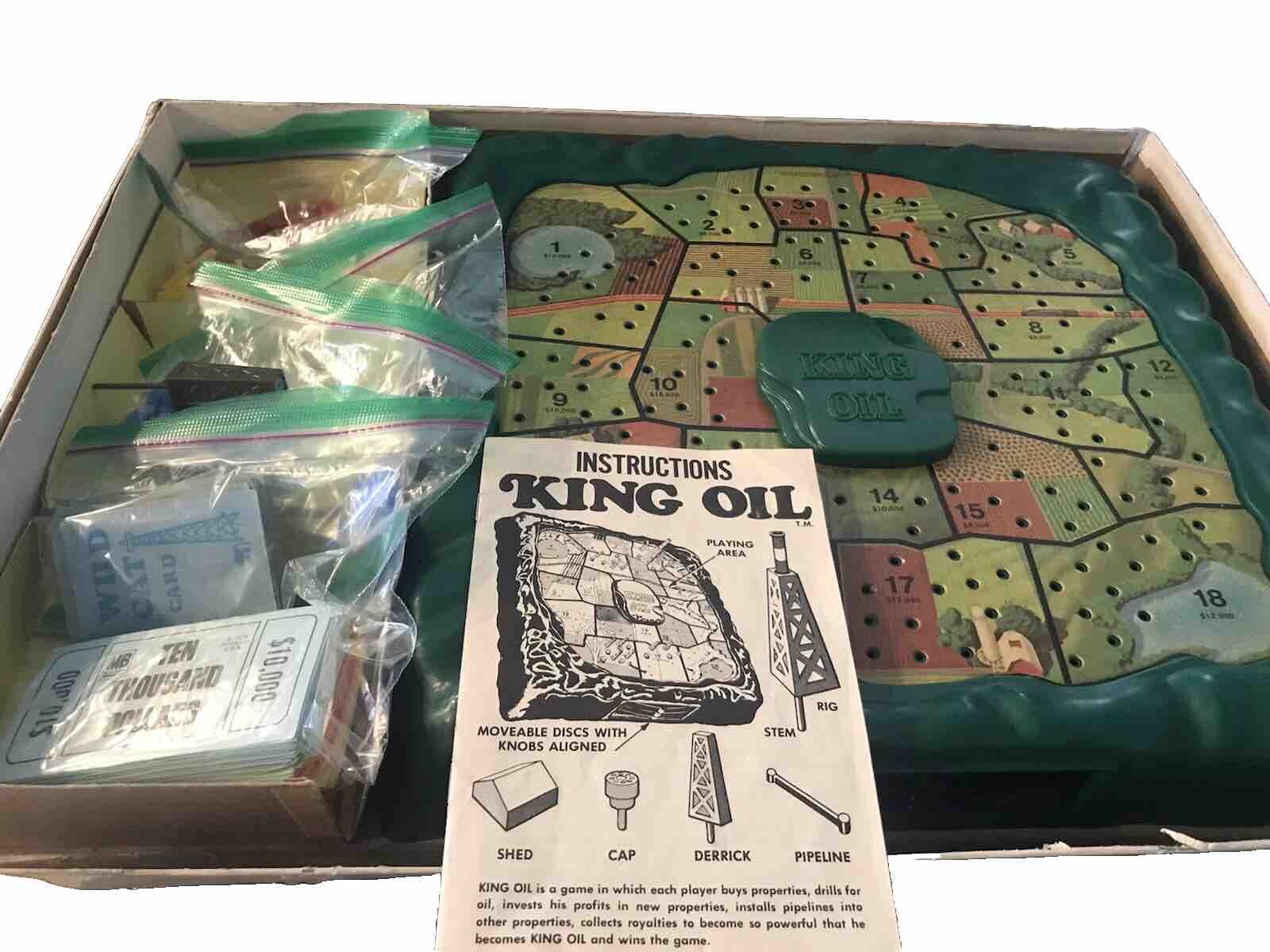 King Oil Board Game 1974 Milton Bradley Complete an Oil King W