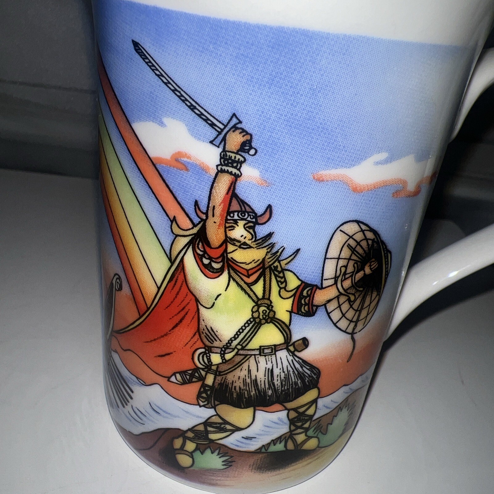 RARE ENGROS NORWAY VIKING COFFEE CUP  PORCELAINE 12oz