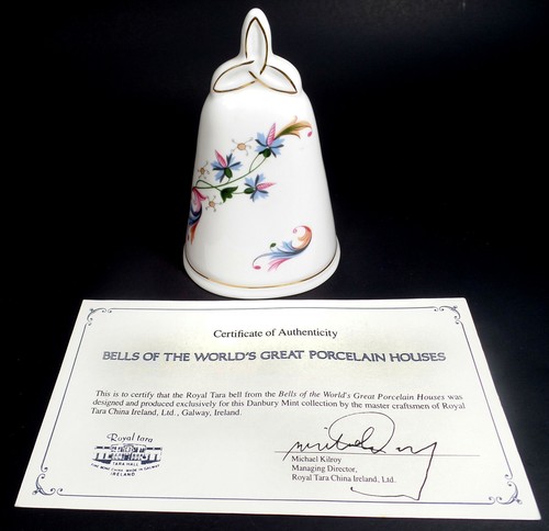 Bone China Bell Royal tara Galway Ireland Floral Pattern w Certificate ...