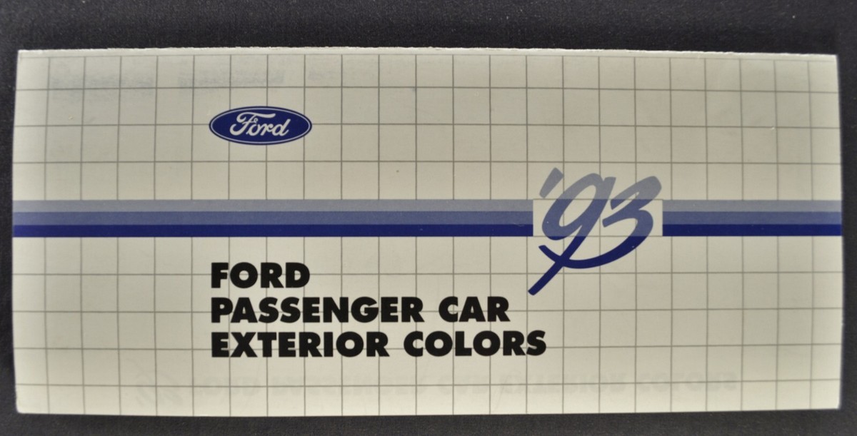 1993 Ford Paint Colors Brochure Crown Victoria Mustang Thunderbird