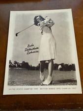 Babe Didrikson Zaharias 1946 US Champion 1947 British Open Womens Golf Photo