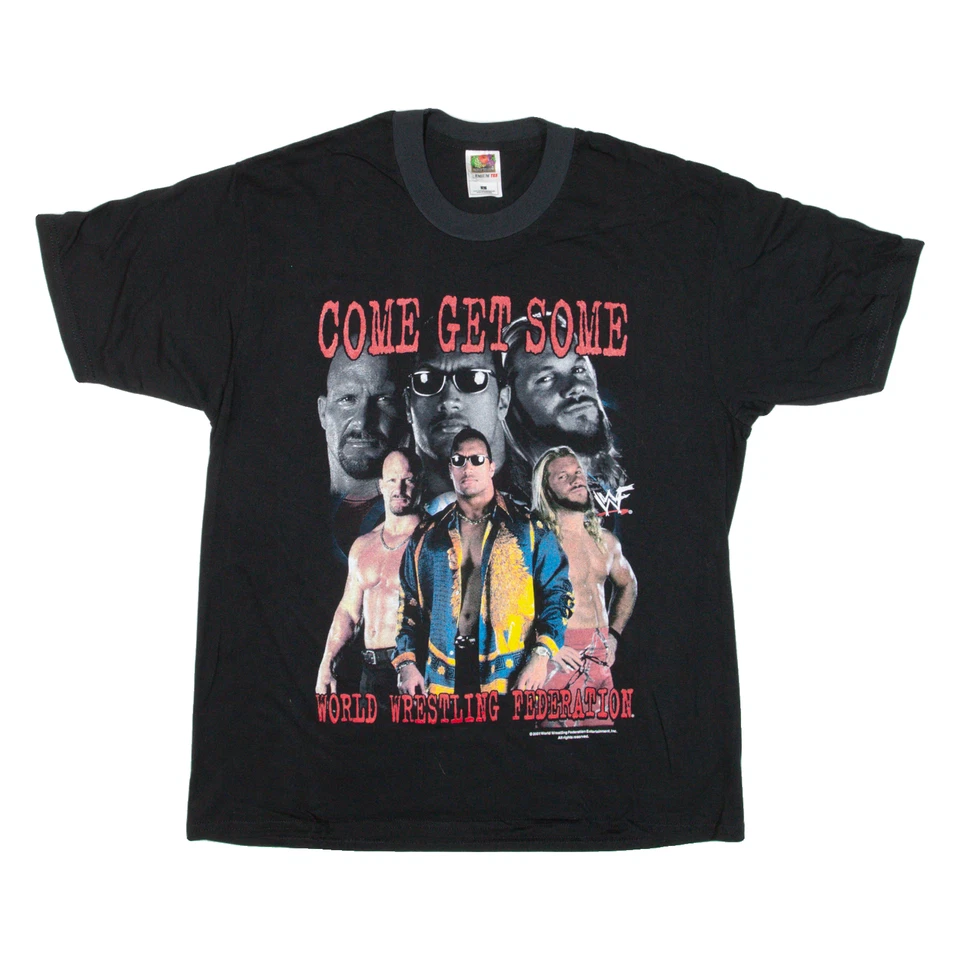 FRUIT OF THE LOOM WWE Mens T-Shirt Black L