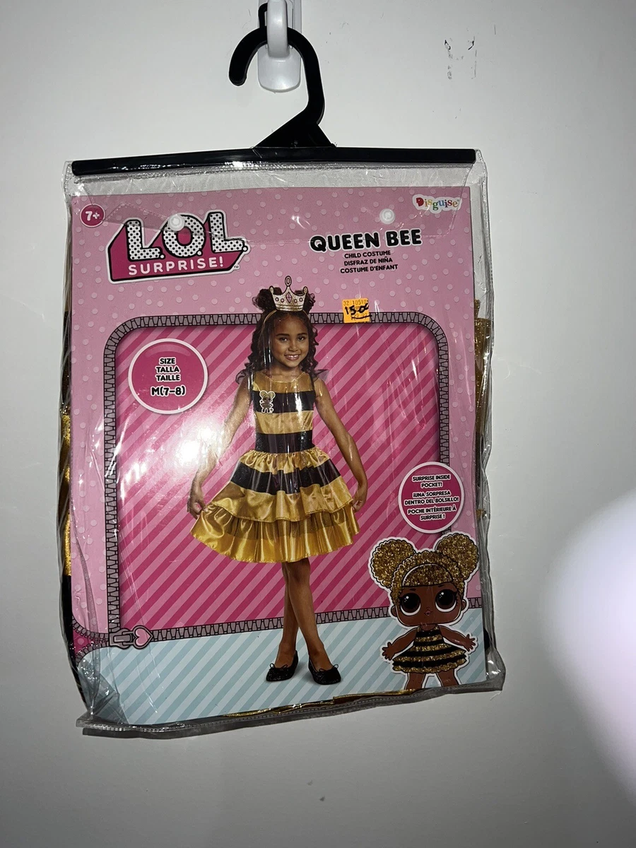 LOL Surprise Queen Bee Costume Girls Size 7 8 M Medium Bumble Bee