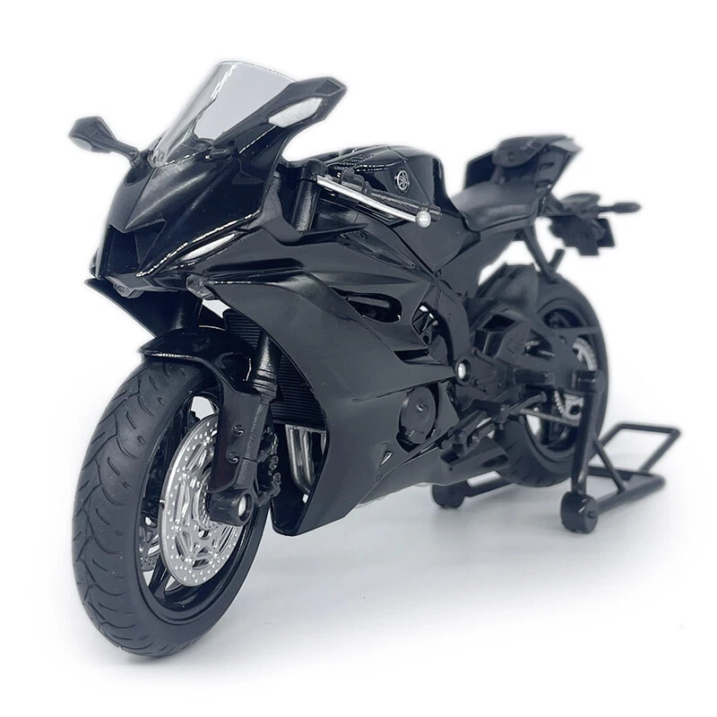 Modelo de motocicleta Yamaha YZF-R6 1:12 diecast vehículo de juguete motocicleta juguetes negro Foto 3 de 4