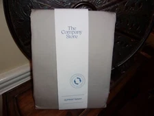 NIP The Company Store Legends Hotel Light Gray Cotton Sateen King  Flat Sheet