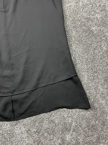 Abito Worthington donna grande mini linea A casual senza maniche tinta unita nero - Foto 4 di 9