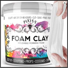 Moldable Foam Clay White300 Gram High Density and Perfect for Intricate Designs 