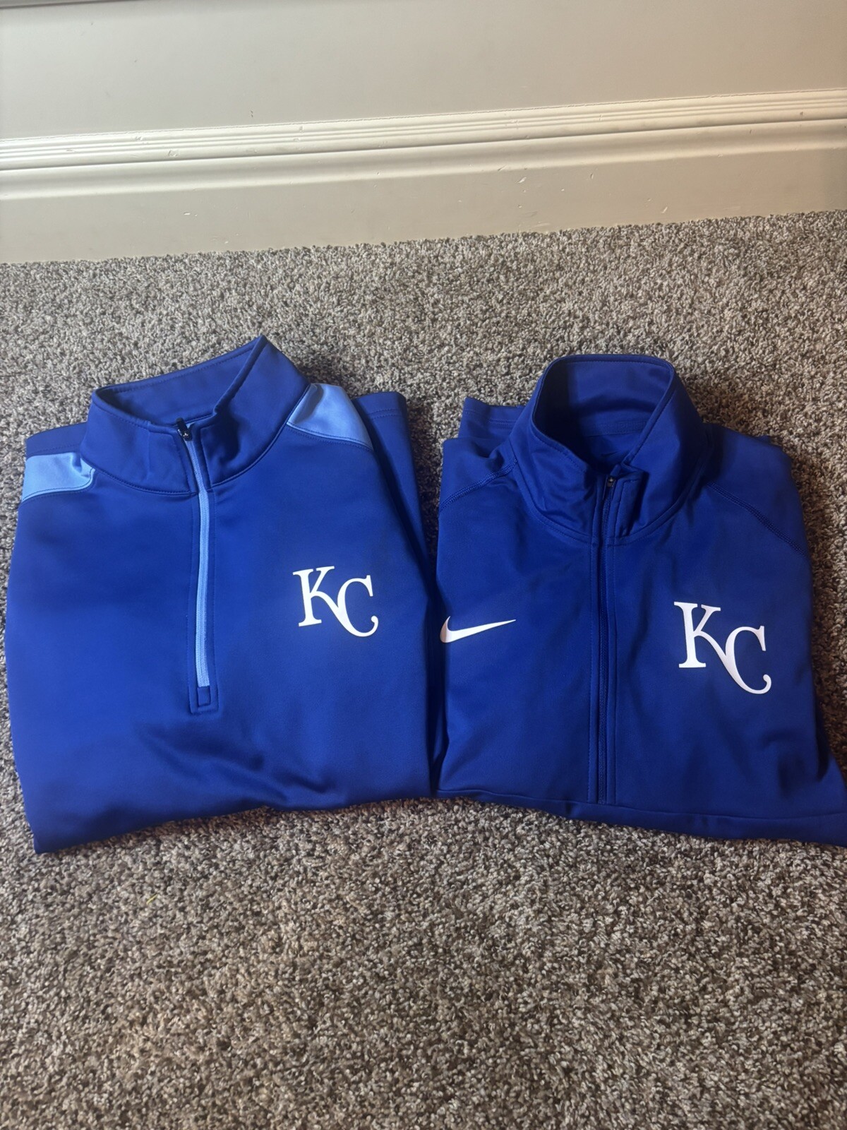 Kansas City Royals MLB Majestic And Nike Cool Base 1/4 Zip Pullover Jacket M