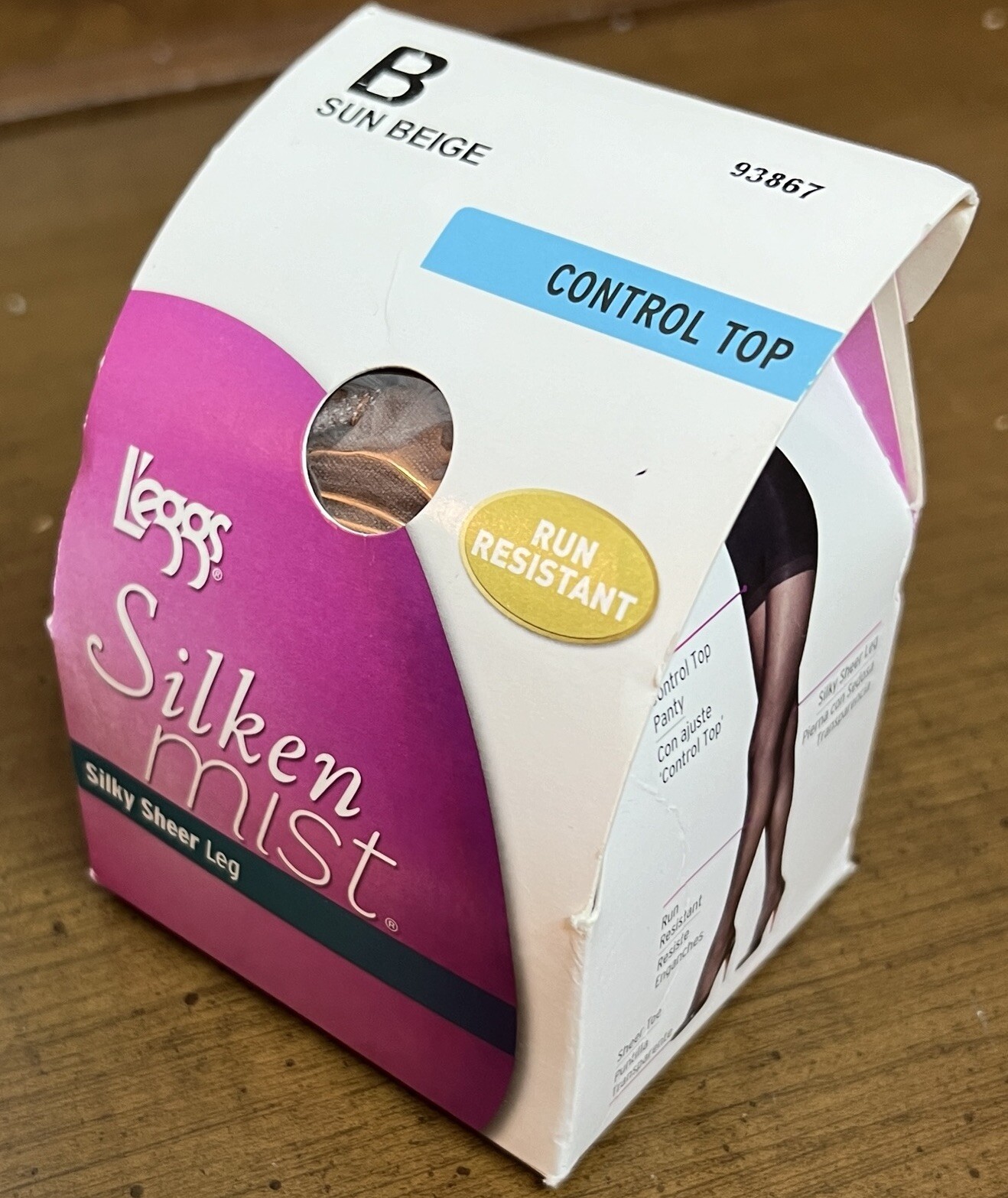 Leggs Silken Mist Control Top Size B Sun Beige Pantyhose Ultra - Foto 8