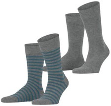 Esprit Mens Fine Stripe 2 Pack Socks - Mareng...