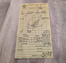 Pepsi Cola Bottling Company Receipt Soda Pop Vintage Michigan 