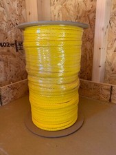 5/16" 427 ft. of hollow braid Polypropylene rope Spool. Yellow. Made in USA