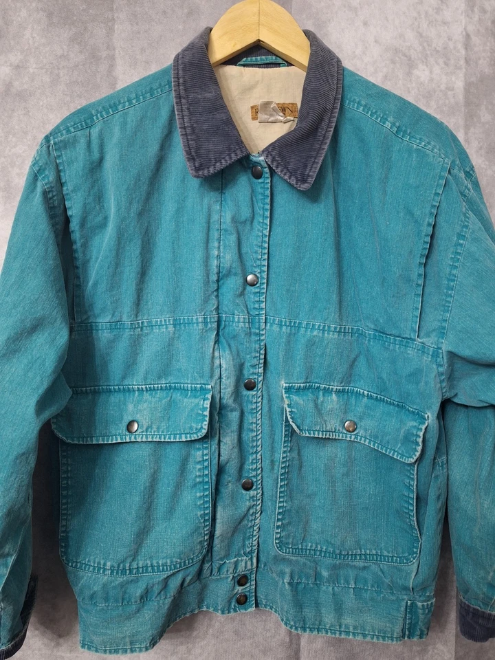 Vintage Ruff Hewn Chore Jacket Barn Coat Mens L Corduroy Collar Workwear Grunge - Image 3 of 4