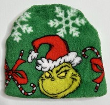 Dr. Seuss The Grinch Baby Beanie Sz 12M Christmas Kids Soft Sleepwear Green NEW