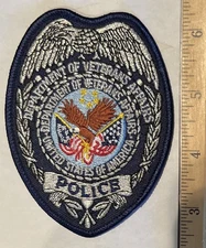 US Department of Veterans Affairs SILVER MYLAR stitching patch
