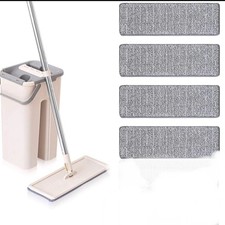 Flat Mop and Bucket Set 360 2 in 1 Dirty & Clean Water Separation Microfibre