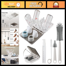 6-in-1 Baby Bottle Cleaning Set, Extendable Silicone Brush, Drying Rack  Access