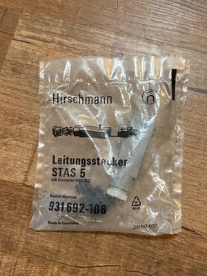 Hirschmann Leitungsstecker STAS 5 ( 931692-106 ) NEU/OVP