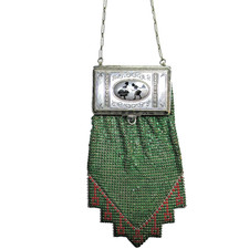 Antique Vintage Whiting Davis Mesh Purse with Comb - SELLER PAYS US TARIFFS